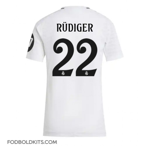 Real Madrid Antonio Rudiger #22 Hjemmebanetrøje Dame 2024-25 Kortærmet